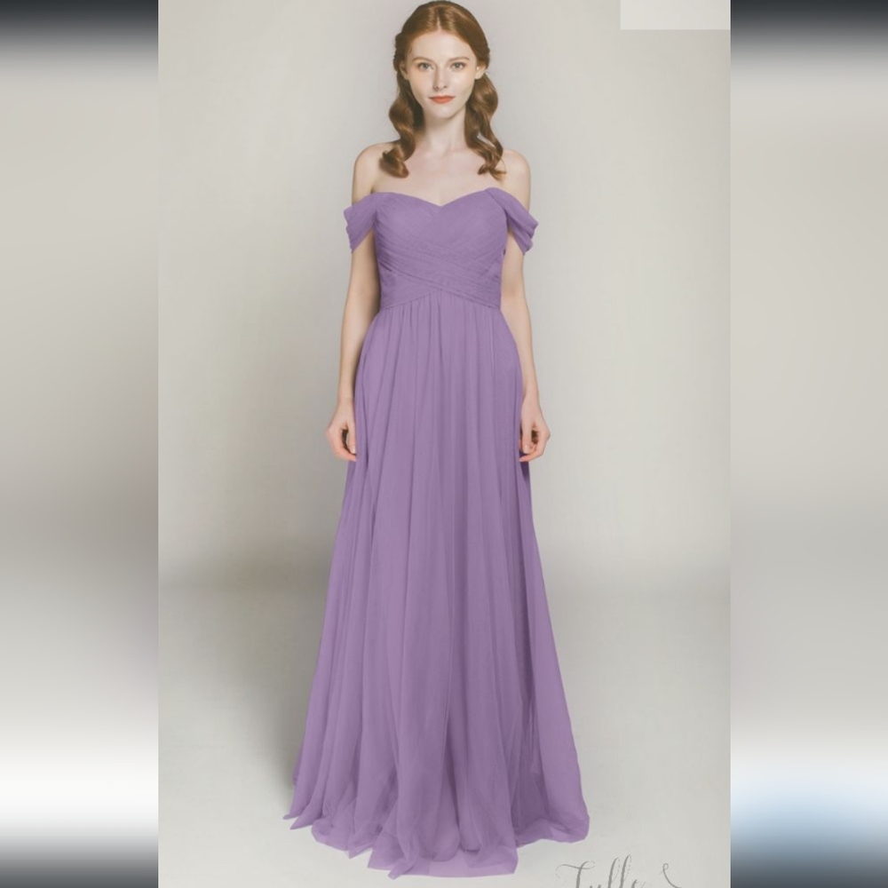 Tully and Chantilly Amethyst Bridesmaids dress